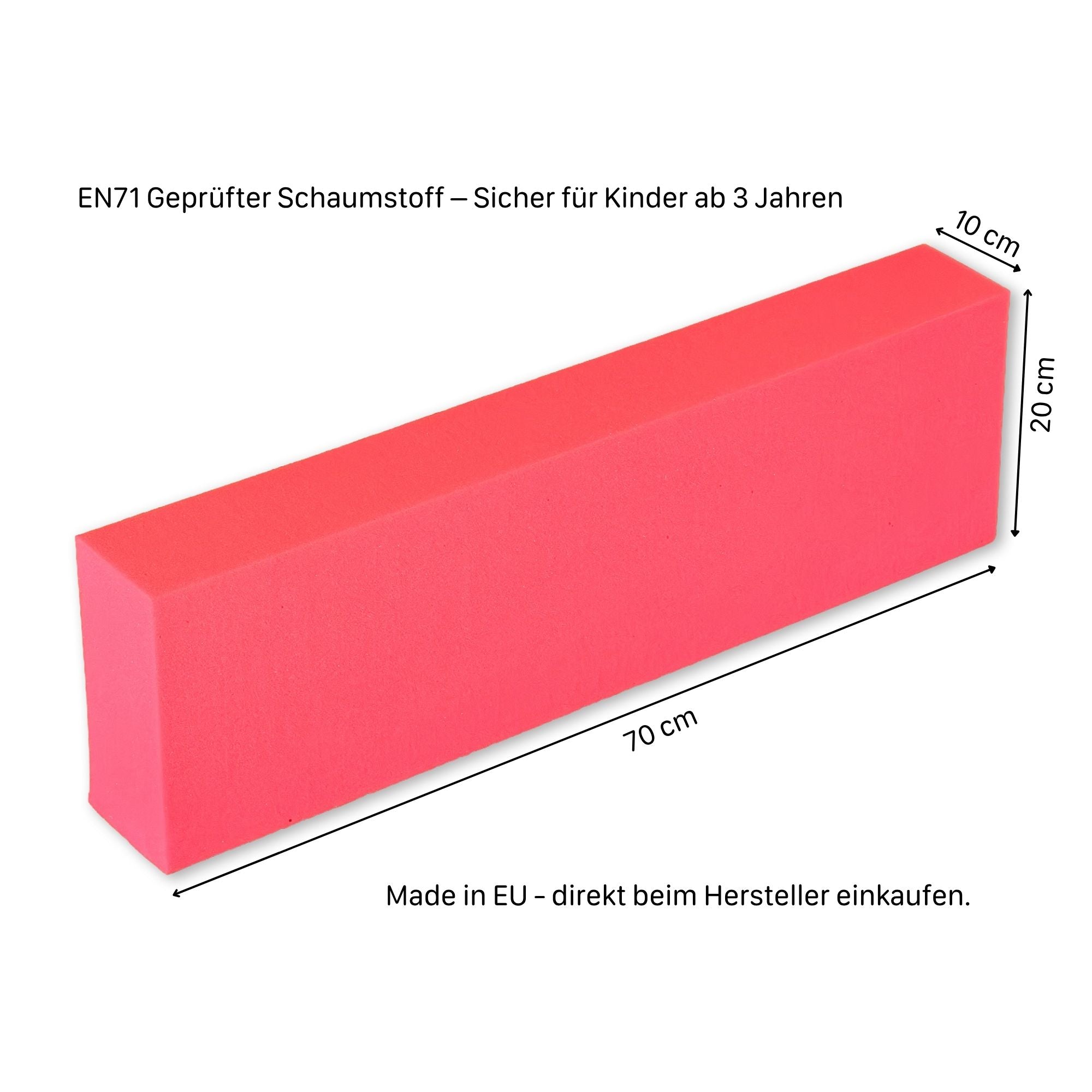 XL Schaumstoffbausteine – Bauklötze für Kinder ab 3 Jahren (rot)